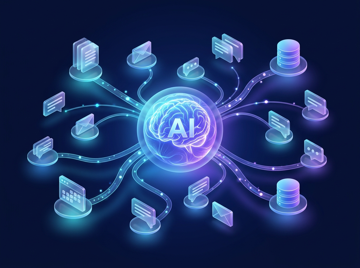 AI Business Automation & Intelligent Workflows Graphic